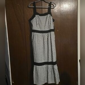 Lane Bryant Square Neck Adjustable Strap Midi Sun Dress